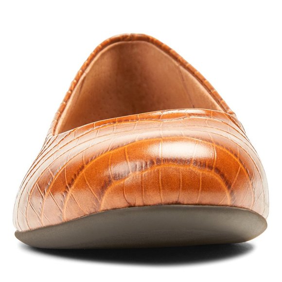 Vionic Croc-Embossed Leather Ballet Flat Women 7 M - Picture 3 of 9